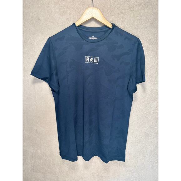Rawgear Camo Design Performance Tee‎ T-shirt Navy Mens Size Small NWT - Picture 2 of 7